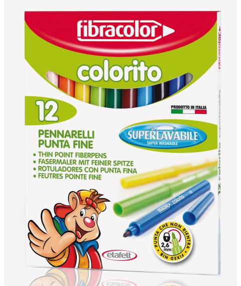 Carioci 12 culori FIBRACOLOR